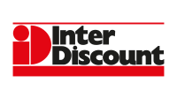 Logo von InterDiscount mit einem stilisierten Buchstaben "I" in Rot und Schwarz