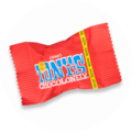 Ein rotes Wrapper von Tony's Chocolonely Schokolade in einer schönen Verpackung.